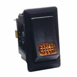 ELECTRICAL SWITCHES  ROCKER ON - OFF 24 VOLT AMBER ILLUMINATED