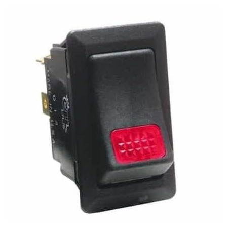 ELECTRICAL SWITCHES  ROCKER ON - OFF 24 VOLT RED ILLUMINATED