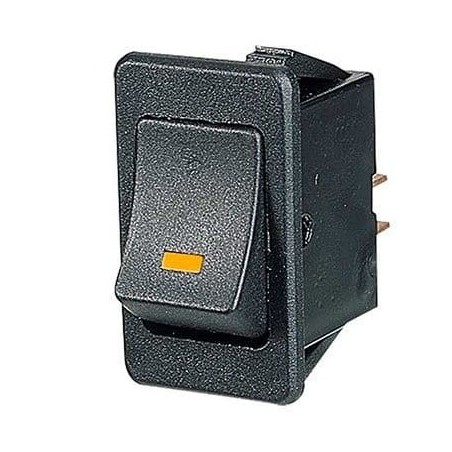 ELECTRICAL SWITCHES ROCKER ON-OFF 12 VOLT AMBER ILLUMINATED