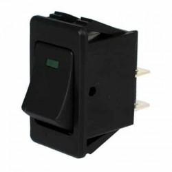 ELECTRICAL SWITCHES  ROCKER ON-OFF 12 VOLT GREEN ILLUMINATED ELECTRICAL 20 AMP RATING