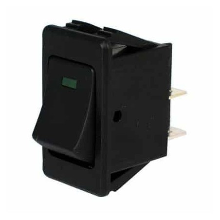 ELECTRICAL SWITCHES  ROCKER ON-OFF 12 VOLT GREEN ILLUMINATED ELECTRICAL 20 AMP RATING