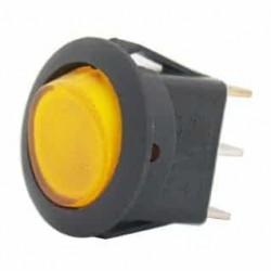 ELECTRICAL SWITCHES ROCKER ON - OFF 12V ELECTRICAL 10 AMP AMBER ILLUMINATION