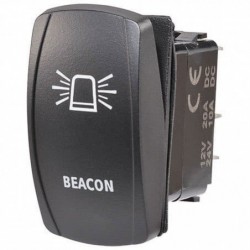 ELECTRICAL SWITCHES ROCKER ON - OFF AMBER LED BEACON SYMBOL