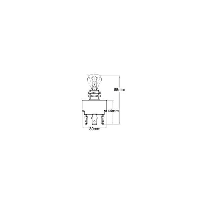 ELECTRICAL SWITCHES TOGGLE SWITCH ON / MOM / OFF 25AMP BLADE