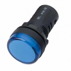 LIGHTING LED PILOT LAMP BLUE 12 VOLT 22MM OPENING