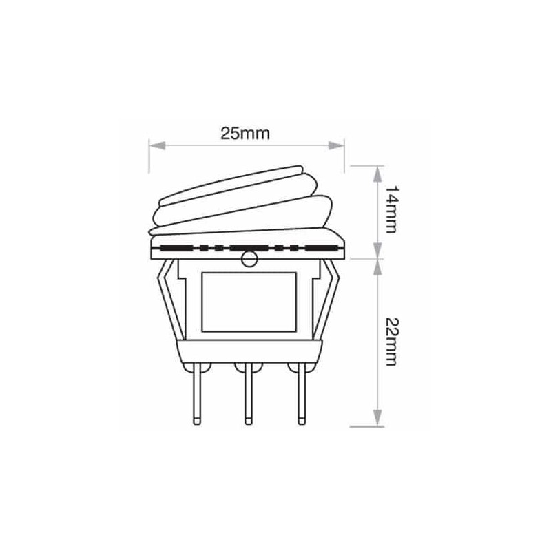 ELECTRICAL SWITCHES ROCKER ON - OFF 12 VOLT RED ILLUMINATED