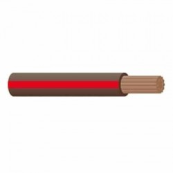 WIRE 3MM SINGLE CORE WITH TRACER CABLE  BROWN/RED 30M