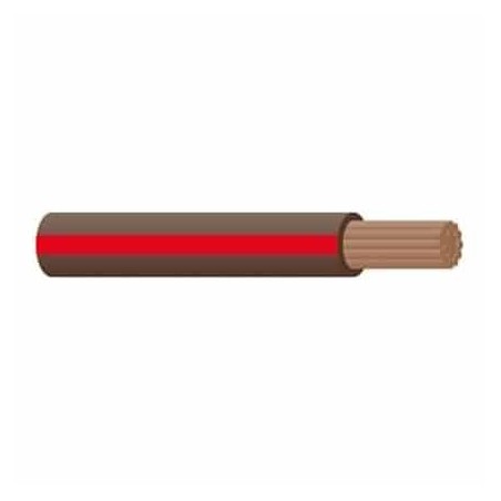 WIRE 3MM SINGLE CORE WITH TRACER CABLE  BROWN/RED 30M