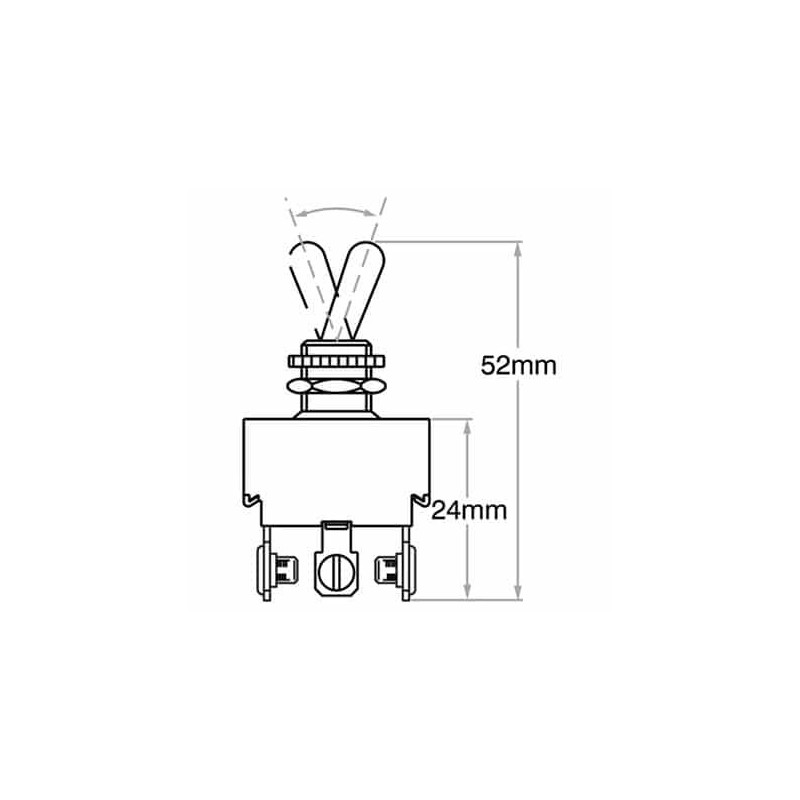 ELECTRICAL SWITCHES TOGGLE SWITCH ON / ON 25AMP SCREW TERMINAL