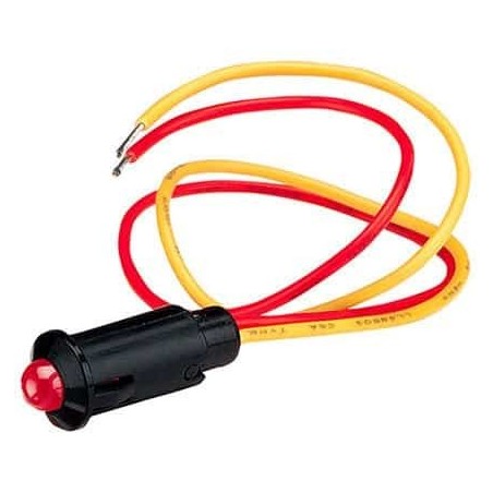 LIGHTING PILOT LIGHT LED RED 12 VOLT PRE WIRED