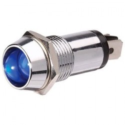 LIGHTING PILOT LIGHT LED BLUE 24 VOLT BLADE TERMINALS