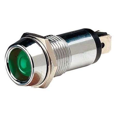LIGHTING PILOT LIGHT LED GREEN 24 VOLT BLADE TERMINALS