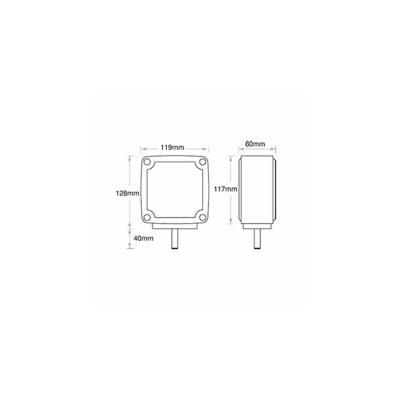 LIGHTING LED FRONT & SIDE INDICATOR 12 VOLT 300MM CABLE