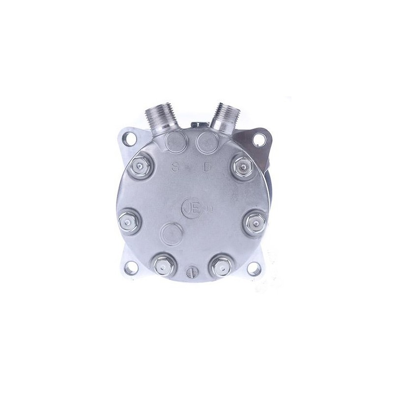 AIR- CON COMPRESSOR SANDEN 24V EAR MOUNT SUIT ISUZU KOBELCO SCANIA VOLVO CASE DYNAPAC JOHN DEERE  FORD JCB