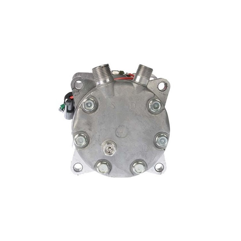 AIR- CON COMPRESSOR SUIT M.A.N TRUCKS KOMATSU 24 VOLT DIRECT MOUNT SANDEN SD7H15
