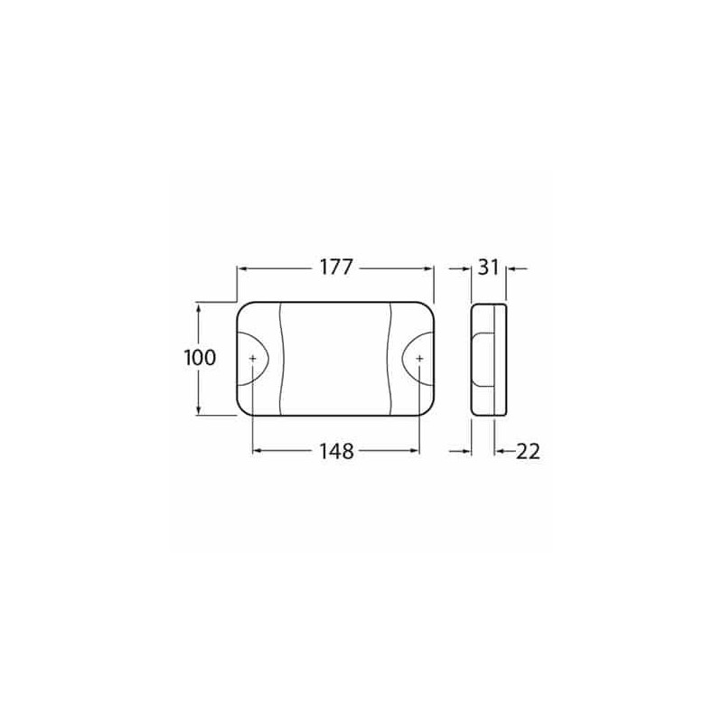 LIGHTING LED REVERSING LAMP HORIZONTAL