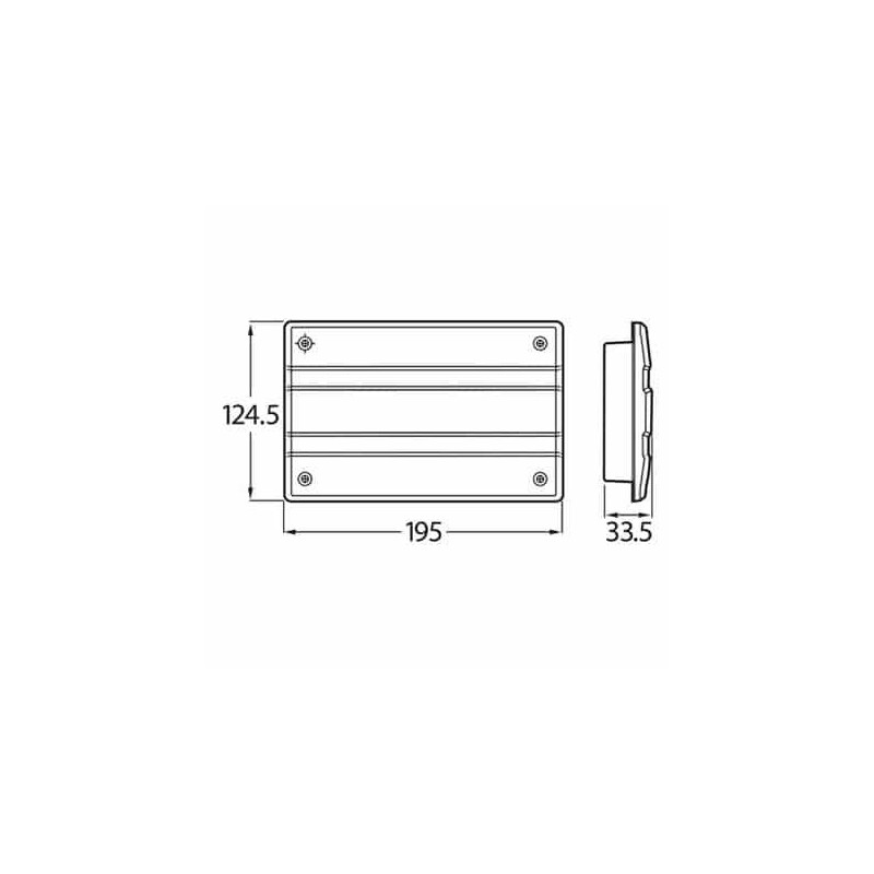 LIGHTING REVERSE LIGHT LED 9 TO 33 VOLT SURFACE MOUNT