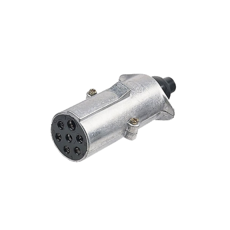 TRAILER PLUG 7 PIN ROUND LARGE METAL