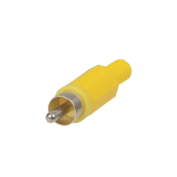 AUDIO ADAPTOR RCA CONNECTOR MALE YELLOW VIDEO - PLASTIC