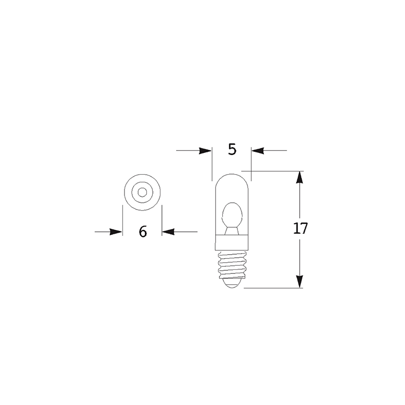 LIGHTING BAYONET GLOBE MINIATURE 12 VOLT 2 WATT