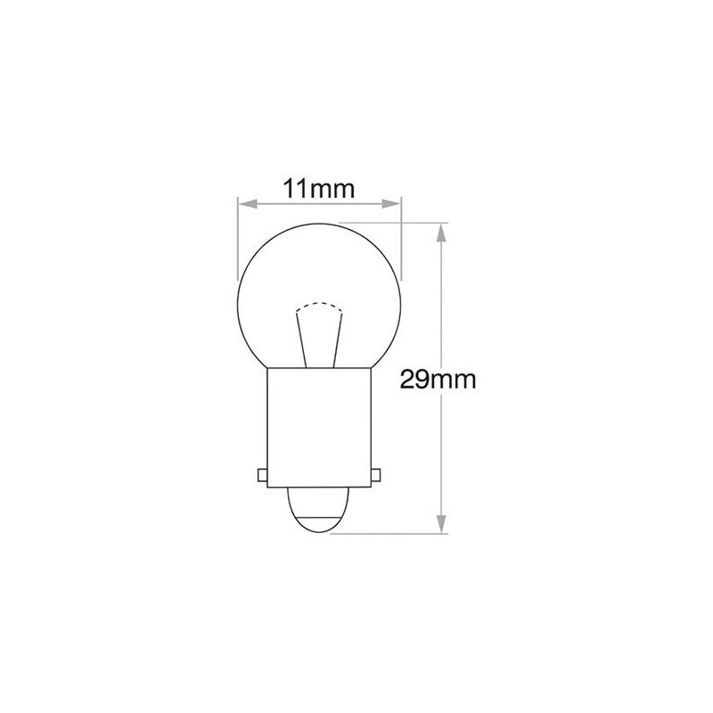 Quality Car 233 Straight Bayonet BA9s MCC 12 Volt 5 Watt