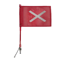 OH&S SAFTEY FLAG w/LED LIGHT 1.2 MTR