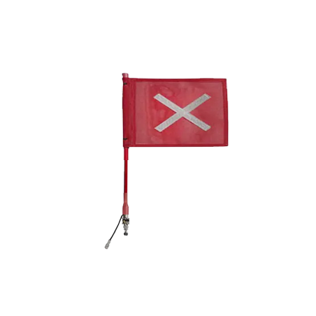 OH&S SAFTEY FLAG w/LED LIGHT 1.2 MTR