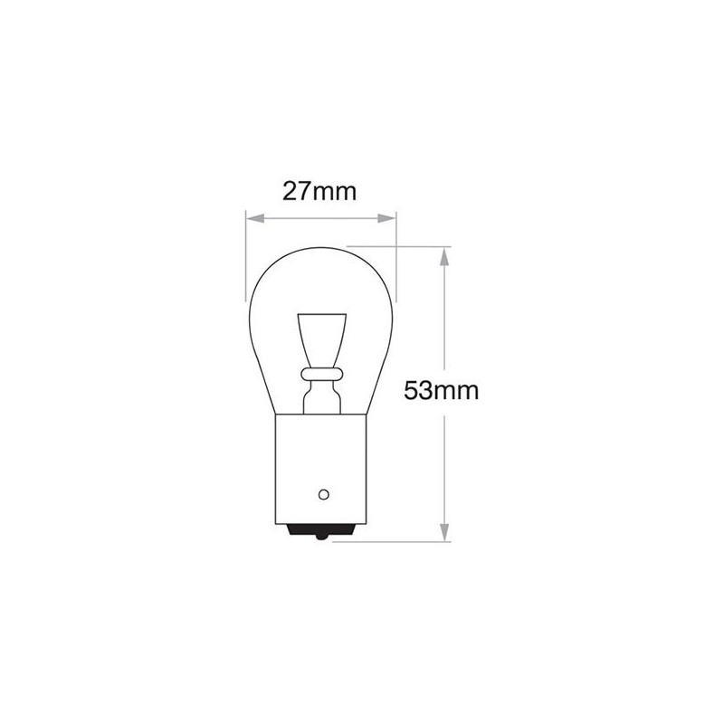 LIGHTING BAYONET GLOBE 12 VOLT 25 WATT BA15S