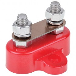 BATTERY BUSS BAR DUAL STUD DISTRIBUTION TERMINAL RED