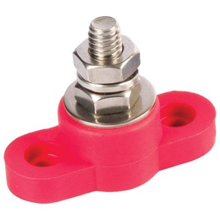 BATTERY BUSS BAR STUD SINGLE TERMINAL RED 250 AMP