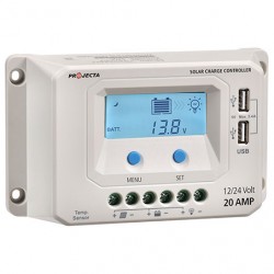 BATTERY SOLAR CONTROLLER 20 AMP WITH USB OUTLET