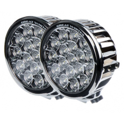 DRIVING LIGHT GREAT WHITES GEN2 18 LED CHROME ROUND