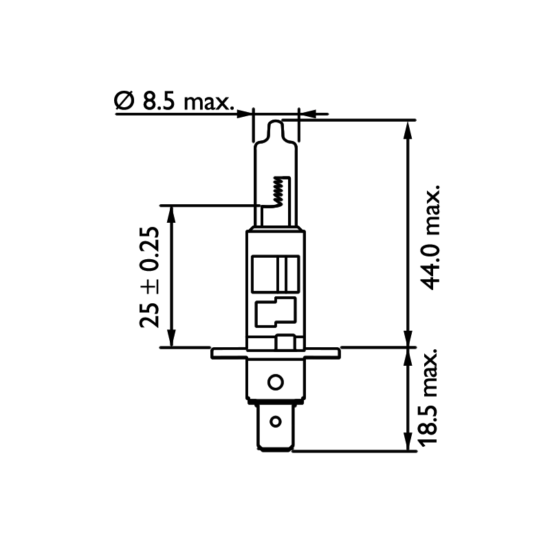LIGHTING H1 HALOGEN GLOBE 12 VOLT 100 WATT