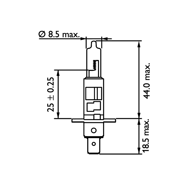 LIGHTING H1 HALOGEN GLOBE 12 VOLT 55 WATT BLUE