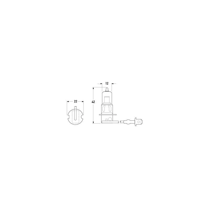 LIGHTING H3 HALOGEN GLOBE 12 VOLT 100 WATT