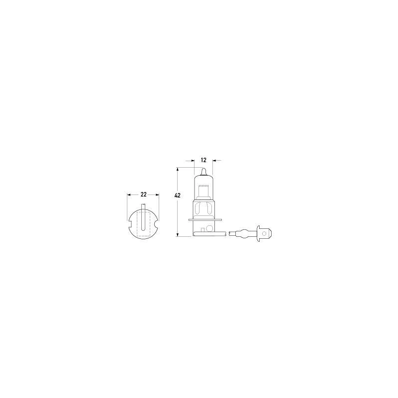 LIGHTING H3 HALOGEN GLOBE 12 VOLT 55 WATT PLUS 30