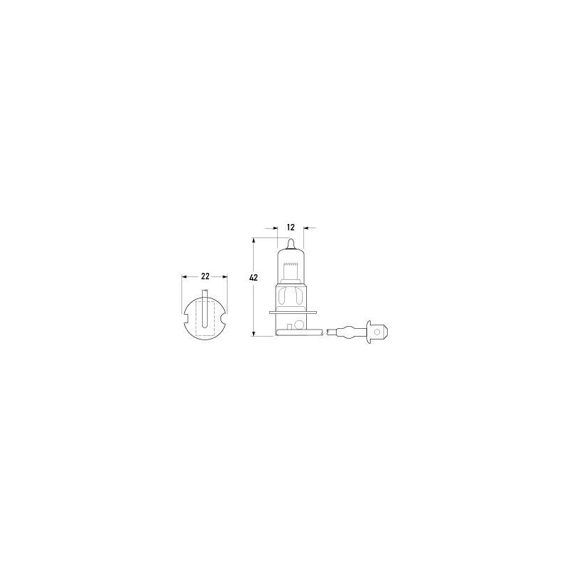 LIGHTING H3 HALOGEN GLOBE 12 VOLT 55 WATT PLUS 60 - 2 PCE