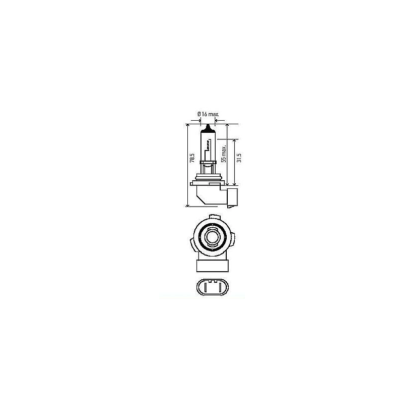 LIGHTING H10 HALOGEN GLOBE 12 VOLT 42 WATT PY20D