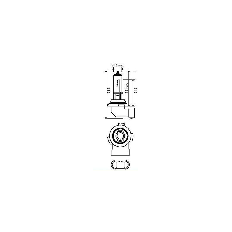 LIGHTING H10 HALOGEN GLOBE 12 VOLT 45 WATT