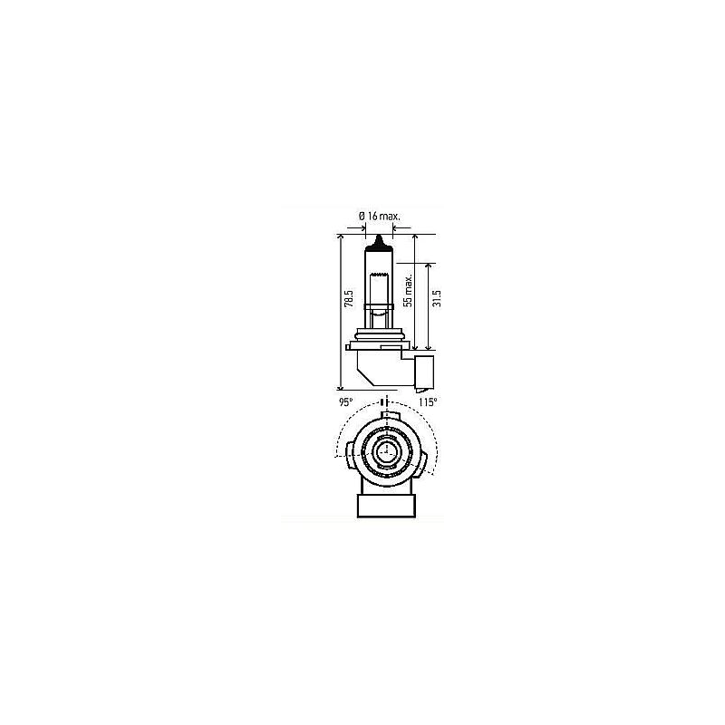 LIGHTING H12 HALOGEN GLOBE 12 VOLT 53 WATT PZ20D