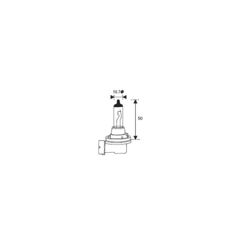 LIGHTING H11HALOGEN GLOBE 12 VOLT 55 WATT PGJ19-2