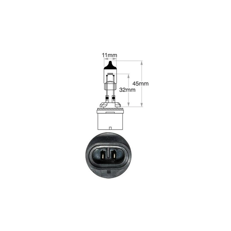 LIGHTING H27 HALOGEN GLOBE 12 VOLT 27 WATT