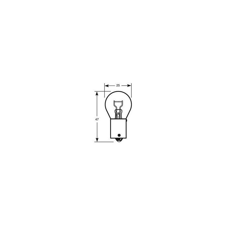 LIGHTING BAYONET GLOBE 12 VOLT 12 WATT BA15D