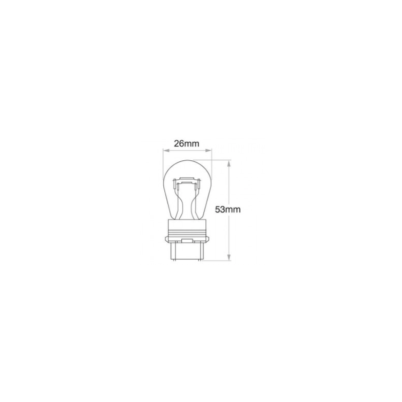 LIGHTING GLOBE WEDGE 12 VOLT 27 WATT AMBER