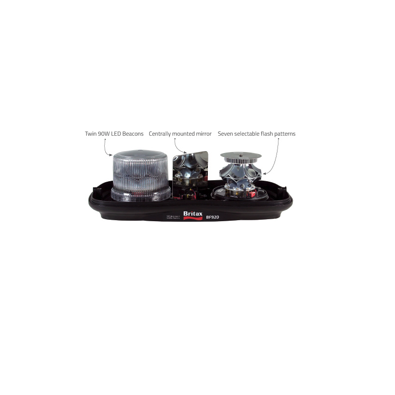 LIGHTING LED BEACON 10-30V 3 BOLT MOUNT CLEAR LENS