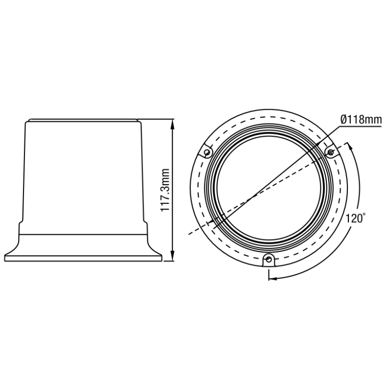 LIGHTING ROADVISION BEACON LED ROTATING MAGNETIC MOUNT