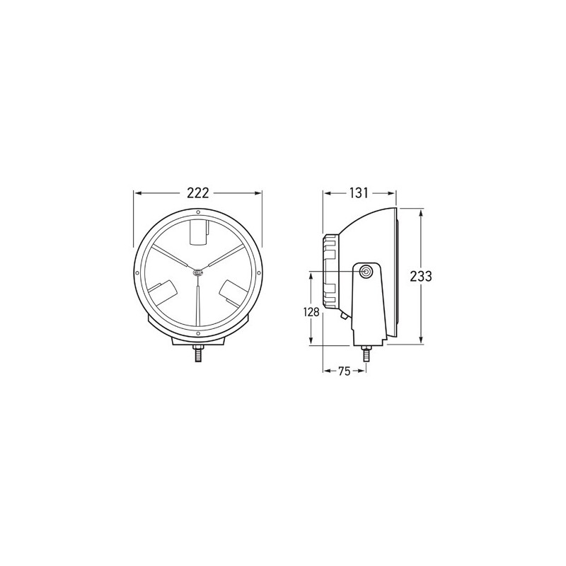 DRIVING LIGHTS HELLA COMPACT LED DRIVING LIGHT 181MM DIA 12-24V CHROME RIM