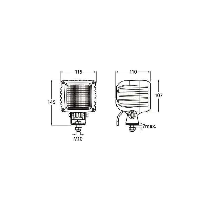 LIGHTING LED WORK LIGHT 9 - 33 VOLT CLOSE RANGE