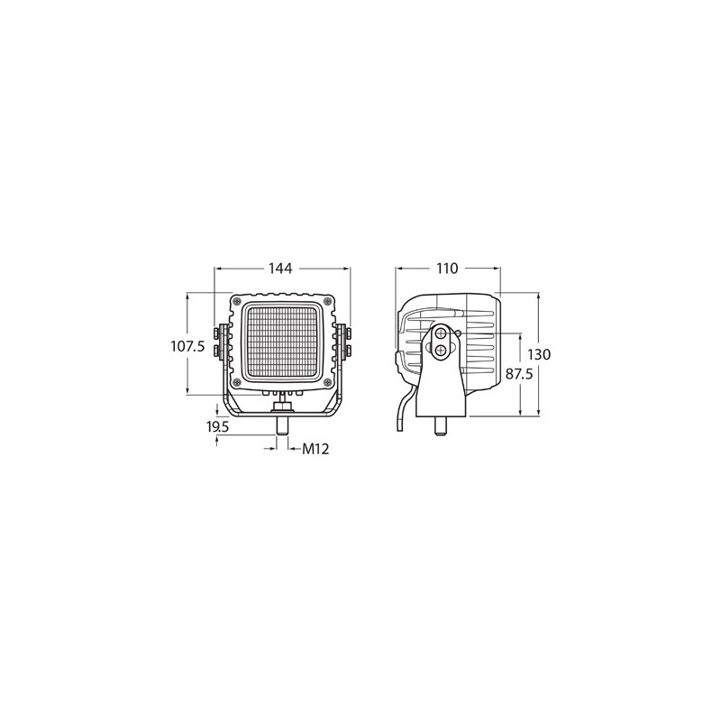 LIGHTING LED WORK LIGHT 9 - 33 VOLT HD BRACKET