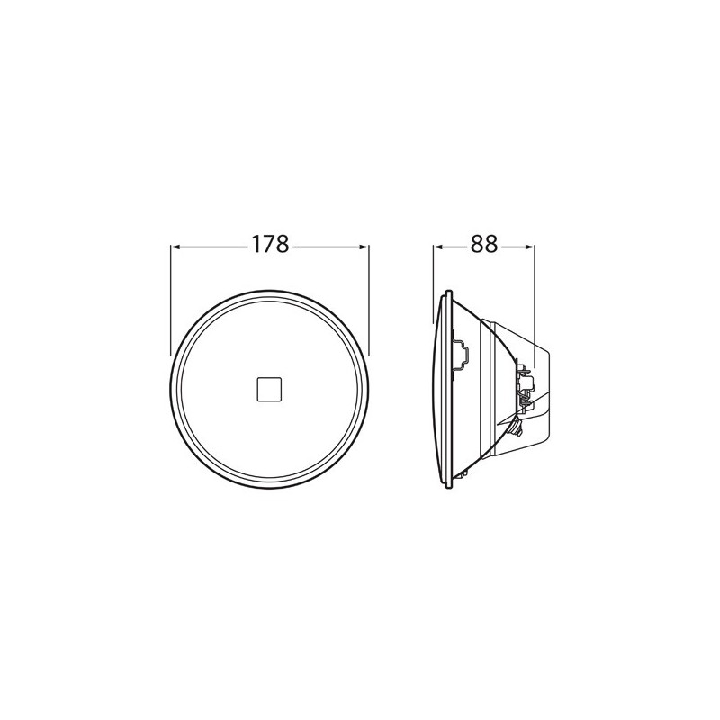 LIGHTING SEMI SEALED BEAM ROUND 178MM GLOBE H4